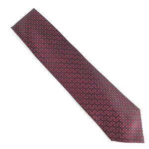 tarocash Men Tie Micro Check Red Black Size 59x4 - NWOT